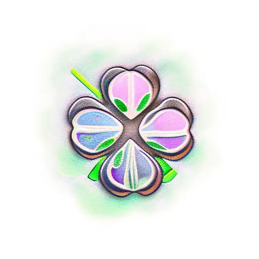 four-leaf clover tattoo design idea