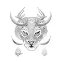 jaguar and oryx  tattoo design idea