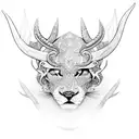 jaguar and oryx  tattoo design idea