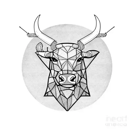 spanish bull smiling tattoo design idea