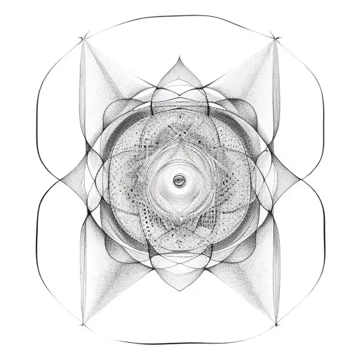 wave sacred geometry  tattoo design idea