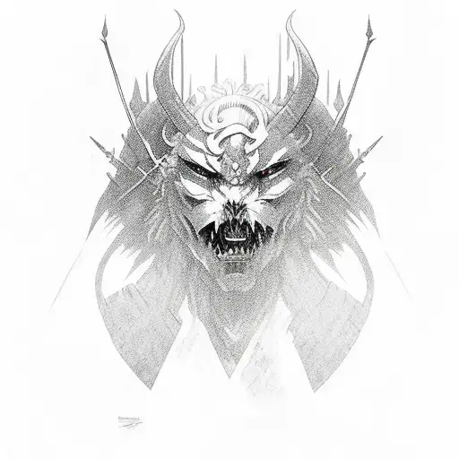 leshin from the witcher  tattoo design idea