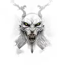 leshin from the witcher  tattoo design idea