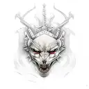 leshin from the witcher  tattoo design idea