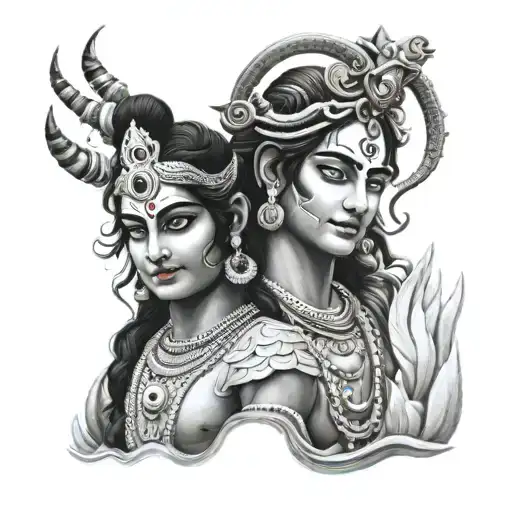 krishna and shiva tattoo tattoo design idea