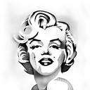 Marilyn Monroe  tattoo design idea