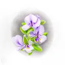 violet and primrose tattoo design idea