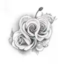 violet and primrose tattoo design idea