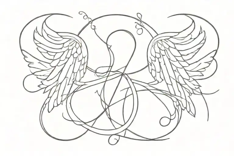 angel number 444 tattoo design idea