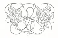 angel number 444 tattoo design idea