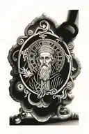 st. benedict medal tattoo design idea