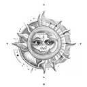 Sun and Moon tattoo design idea