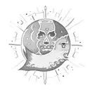 Sun and Moon tattoo design idea