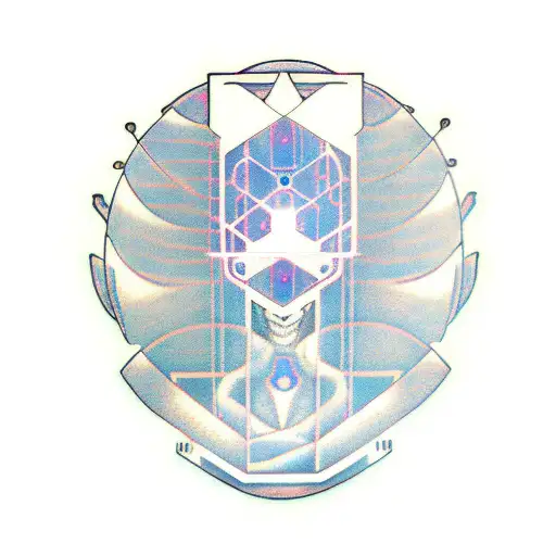A Ghost in the Shell-themed tattoo featuring a code matrix intertwined with cyborg elements tattoo design idea