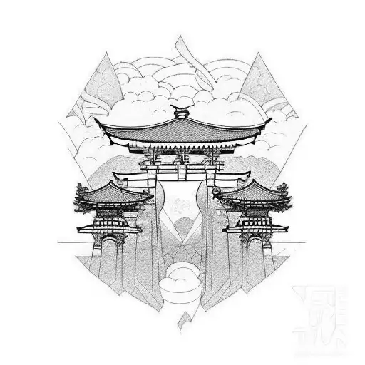 torii gate  tattoo design idea