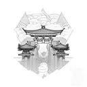 torii gate  tattoo design idea
