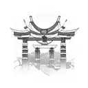 torii gate  tattoo design idea