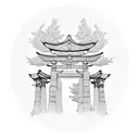 torii gate  tattoo design idea