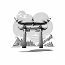 torii gate  tattoo design idea