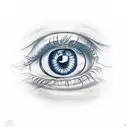  Eyes with hearts inside the eyes crying tattoo design idea