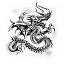 viking dragon tattoo design idea