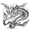 viking dragon tattoo design idea