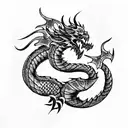 viking dragon tattoo design idea