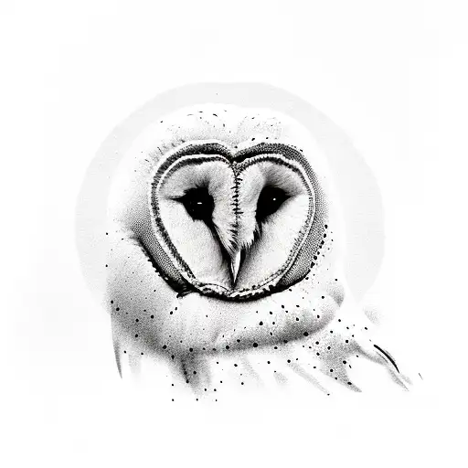 Barn Owl tattoo design idea