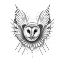 Barn Owl tattoo design idea