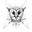 Barn Owl tattoo design idea