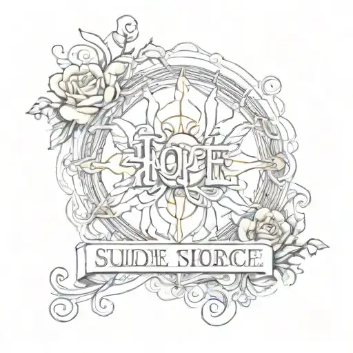 suicide, awareness, the words hope with  the Boondock tattoo design idea