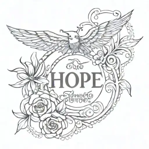 suicide awareness symbol the words hope with  the Boondock tattoo design idea