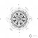 mandala infinity compass tattoo design idea
