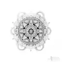mandala infinity compass tattoo design idea