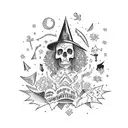 witchcraft tattoo design idea
