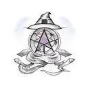 witchcraft tattoo design idea