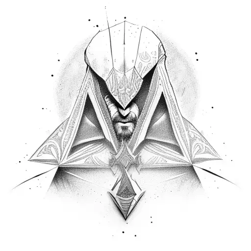 assassin piramide tattoo design idea