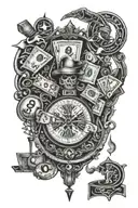 play 4 keeps hustler counting money symbols incorporated tattoo design idea