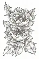 peony tattoo design idea