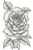 peony tattoo design idea