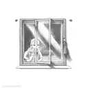 look through the window of this love even though we boarded it up tattoo design idea