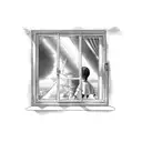 look through the window of this love even though we boarded it up tattoo design idea