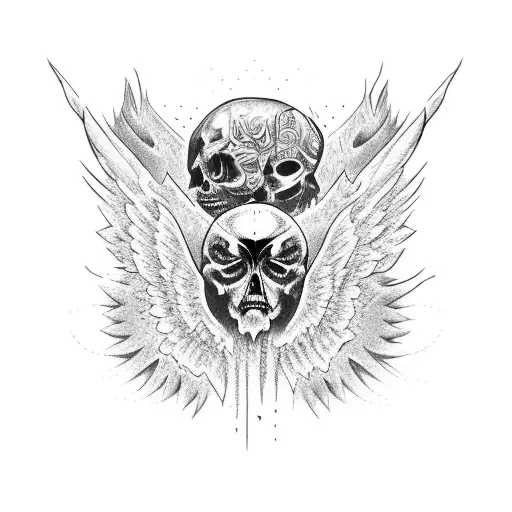 fallen angel  tattoo design idea