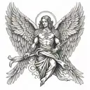 arc angel michael tattoo design idea