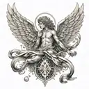 arc angel michael tattoo design idea