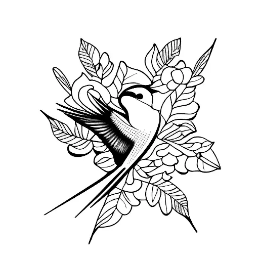 Swallow Bird tattoo design idea
