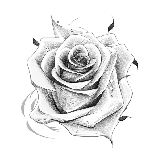 Rose name tattoo design idea