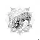 pangolin tattoo design idea