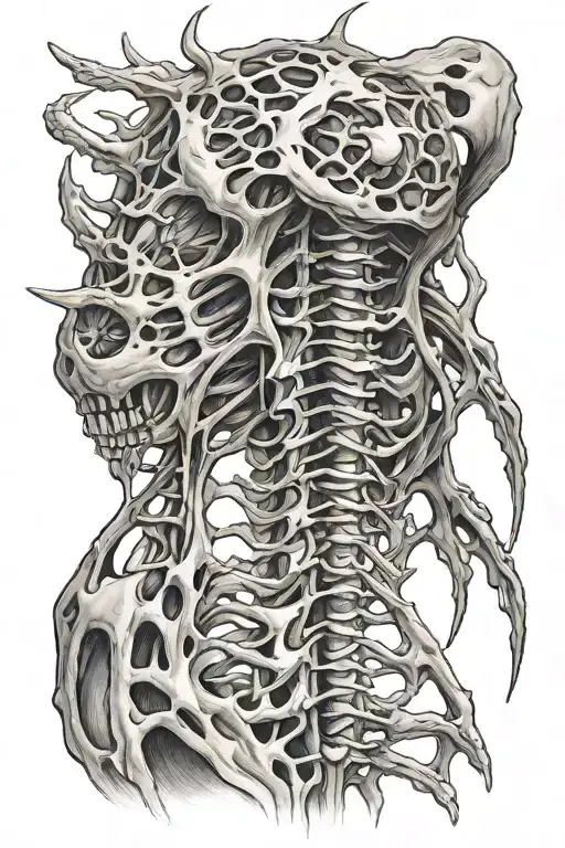 spinal cord tattoo design idea