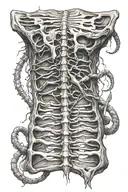 spinal cord tattoo design idea